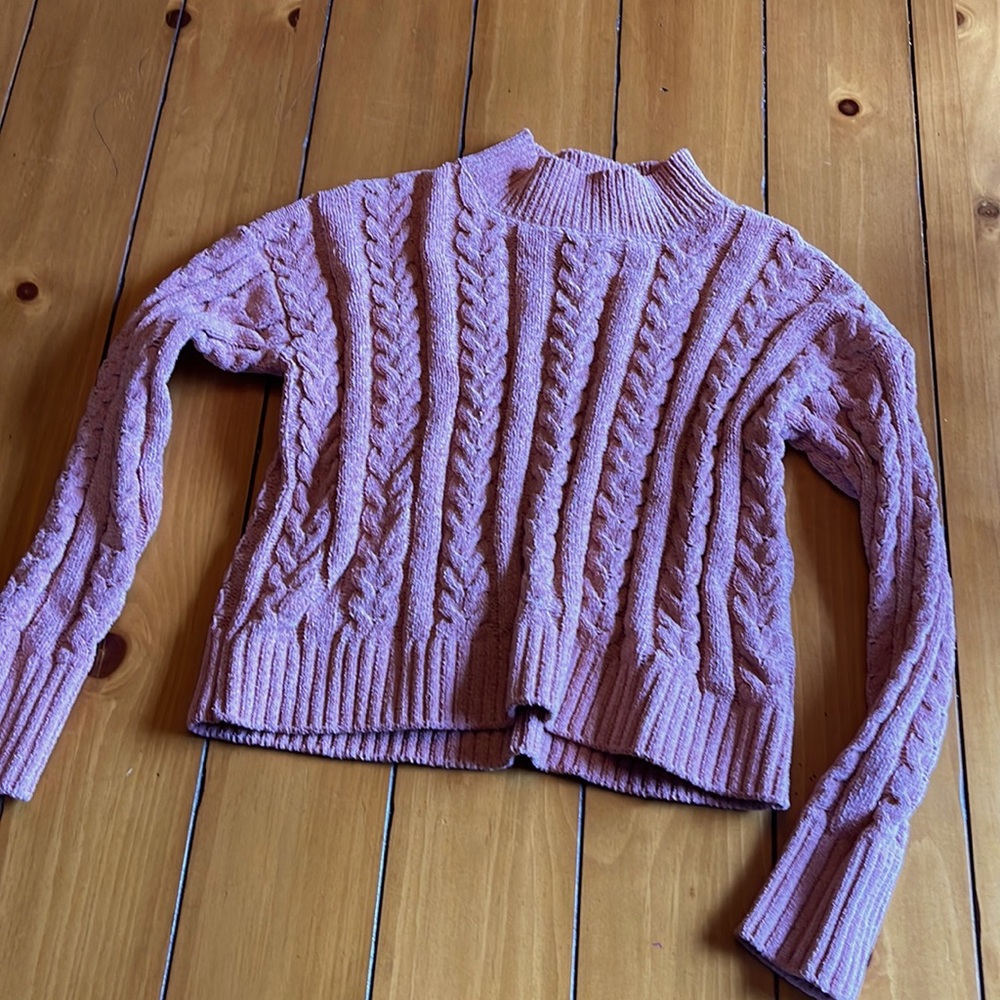 Dusty Pink Hippie Rose Sweater XS